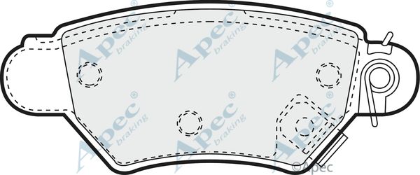 APEC BRAKING stabdžių trinkelių rinkinys, diskinis stabdys PAD1024